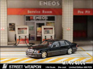 Mercedes-Benz W140 S600 (Schwarz/Grau) - Street Weapon - 1:64
