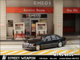 Mercedes-Benz W140 S600 (Schwarz/Grau) - Street Weapon - 1:64 Modellauto 1/64