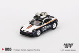 Porsche 911 (992) Dakar Rallye Design Package (LHD) (White/Gentian Blue Metallic) - MINI GT - 1:64