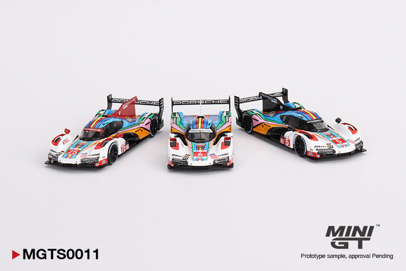 Porsche 963 2023 24 Hours of Le Mans Porsche Penske Motorsport 3 car set - MINI GT - 1:64