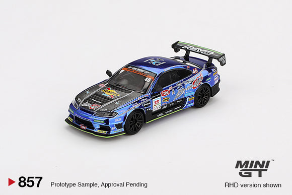 Nissan Silvia (S15) D-MAX #46 D-MAX Racing 2023 D1 Grand Prix - MINI GT - 1:64