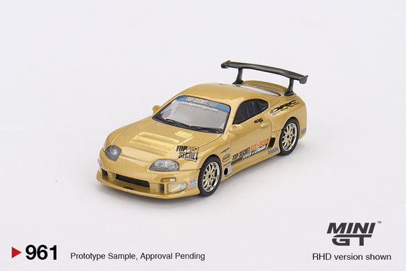 Toyota Supra (A80) Top Secret GT-300 (RHD) (Top Secret Gold) - MINI GT - 1:64