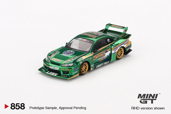 Nissan Silvia (S15) LB-Super Silhouette LBWK 2024 Fausto Racing (RHD) - MINI GT - 1:64