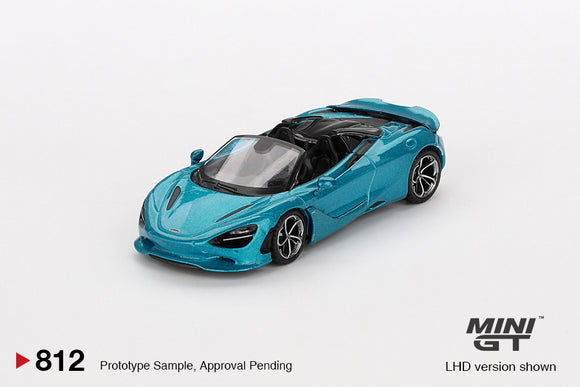 McLaren 750S Spider (LHD) (Belize Blue) - MINI GT - 1:64