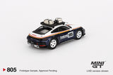 Porsche 911 (992) Dakar Rallye Design Package (LHD) (White/Gentian Blue Metallic) - MINI GT - 1:64