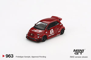 LB-WORKS x Abas Works Abarth 595 (LHD) (Red) - MINI GT - 1:64