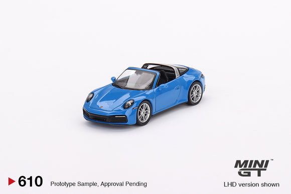 Porsche 911 Targa 4S (992) LHD (Shark Blue) - MINI GT - 1:64