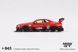 Nissan LB-ER34 Super Silhouette Skyline (RHD) (Red/Black) - MINI GT - 1:64