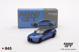 BMW M4 Competition (LHD) (Portimao Blue) - MINI GT - 1:64