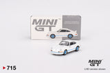 Porsche 911 Carrera RS 2.7 (Grand Prix White with Blue Livery) (LHD) - MINI GT - 1:64