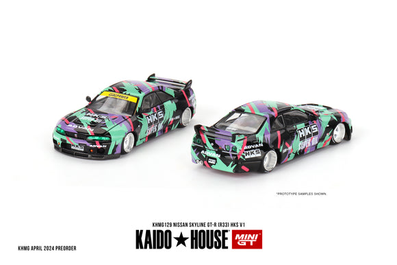 Nissan Skyline GT-R (R33) HKS V1 - MINI GT - 1:64
