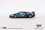 Lamborghini Aventador SVJ 63 (LHD) (Blu Aegir) - MINI GT - 1:64