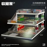 Japanese Style Ramp Parking Lot A Miniature Scene - Black Box Diorama - 1:64 Modellauto 1/64