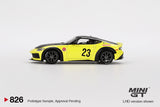Nissan Z LB Nation Works (LHD) (Ikazuchi Yellow) - MINI GT - 1:64
