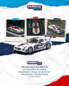 Mercedes-Benz SLS AMG GT3 #33 Mirko Schultis/Renger van der Zande/Peter Schmidt/Christian Bracke 12h Zandvoort 2014 Winner - Tarmac Works - 1:64