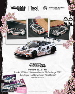 Porsche 911 (992) GT3 R Sun Jingzu/Adderly Fong/Nico Menzel Suzuka 1000km Intercontinental GT Challenge 2025 - Tarmac Works - 1:64