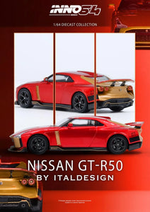 Nissan GT-R50 by Italdesign (Rot/Gold) - INNO64 - 1:64