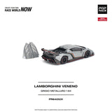Lamborghini Veneno (Grigio Metalluro) - Pop Race - 1:64 Modellauto 1/64