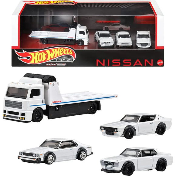 3-Car Set Nissan Skyline : Fleet Street & Nissan Skyline 2000 GT-R LBWK, Nissan Skyline C210, Nissan Skyline HT 2000 GT-X - Hotwheels - 1:64