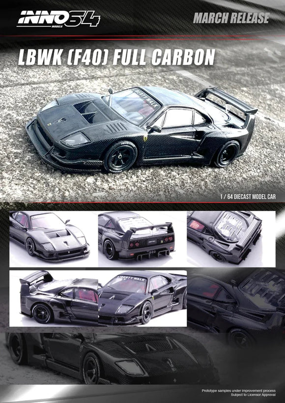 Ferrari F40 LBWK (Full Carbon) - INNO64 - 1:64