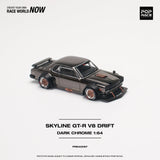 Nissan Skyline GT-R V8 Drift (Hakosuka) (Dark Chrome) - Pop Race - 1:64