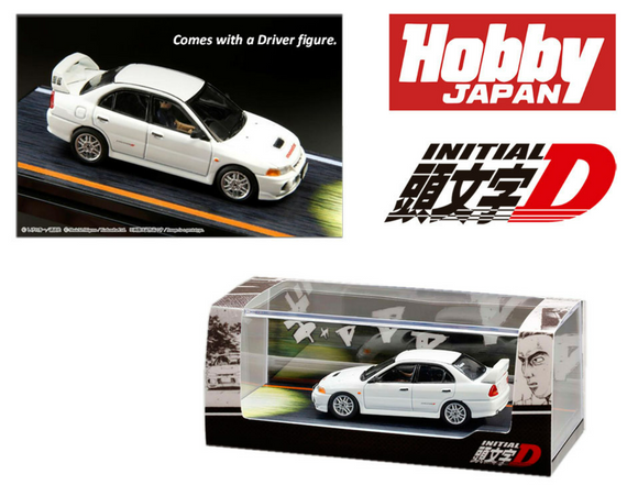 Mitsubishi Lancer RS Evolution IV / INITIAL D Seiji Iwaki VS Takumi Fujiwara with Figure - HOBBY JAPAN - 1:64