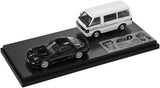 Initial D Set Vol. 13 Kyoko Iwase Mazda RX-7 (FD3S) & Project D support car Nissan Vanette Van - Modeler's - 1:64 Modellauto 1/64