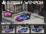 RWB 993 Gradient Chrome - Street Warrior - 1:64 Modellauto 1/64