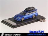 Nissan Stagea R34 (Blue) - Street Weapon - 1:64