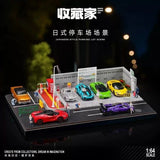 Japanese Style Parking Lot Miniature Scene - Black Box Diorama - 1:64 Modellauto 1/64