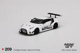 LB-Silhouette Works GT Nissan 35GT-RR Version 1 (RHD) (White LBWK) - MINI GT - 1:64 - Modelcars Passion