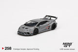 LB Works Lamborghini Huracan GT (LHD) Grey - MINI GT - 1:64 - Modelcars Passion