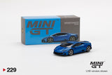 Lamborghini Huracan EVO Blu Eleos (LHD) - MINI GT - 1:64