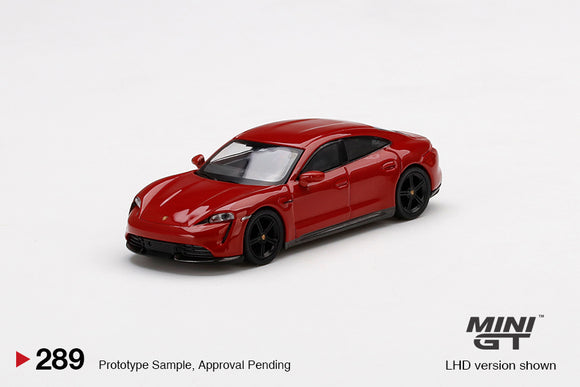 Porsche Taycan Turbo S (LHD) (Carmine Red) - MINI GT - 1:64