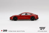 Porsche Taycan Turbo S (LHD) (Carmine Red) - MINI GT - 1:64