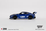 LB-Silhouette Works GT Nissan 35GT-RR Version 2 (RHD) (LBWK Blue) - MINI GT - 1:64