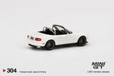 Mazda Miata MX-5 (NA) Tuned Version Classic White (RHD) - MINI GT - 1:64