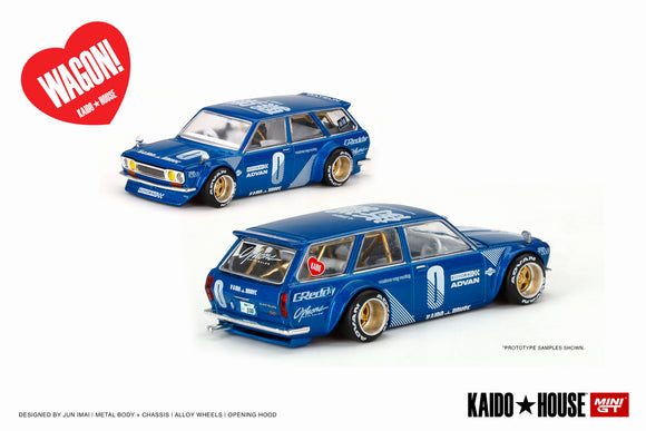 Datsun KAIDO 510 Wagon (Blue) - MINI GT - 1:64