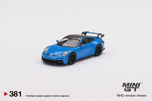 Porsche 911 (992) GT3 (LHD) (Shark Blue) - MINI GT - 1:64