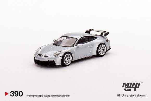 Porsche 911 (992) GT3 (LHD) (GT Silver Metallic) - MINI GT - 1:64