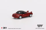 Mazda Miata MX-5 (NA) Headlight Up / Soft Top LHD (Classic Red) - MINI GT - 1:64