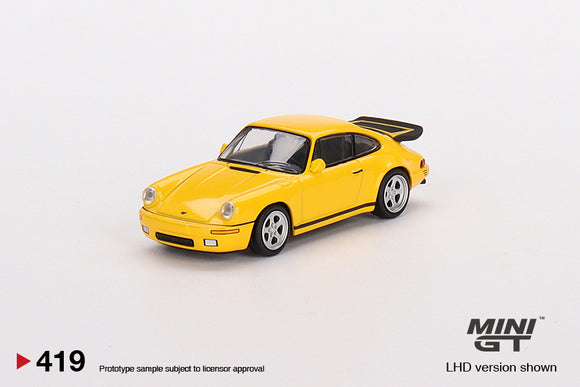 RUF CTR Yellowbird 1987 Blossom Yellow (LHD) - MINI GT - 1:64
