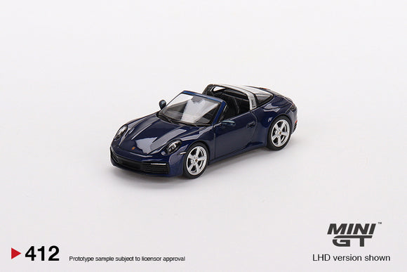 Porsche 911 Targa 4S (992) LHD (Gentian Blue Metallic) - MINI GT - 1:64