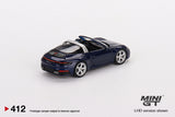 Porsche 911 Targa 4S (992) LHD (Gentian Blue Metallic) - MINI GT - 1:64