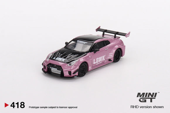 LB-Silhouette Works GT Nissan 35GT-RR Version 2 (RHD) (Passion Pink) - MINI GT - 1:64