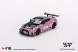 LB-Silhouette Works GT Nissan 35GT-RR Version 2 (RHD) (Passion Pink) - MINI GT - 1:64