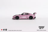 LB-Silhouette Works GT Nissan 35GT-RR Version 2 (RHD) (Passion Pink) - MINI GT - 1:64