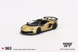 Lamborghini Aventador SVJ Roadster (LHD) (Oro Elios) - MINI GT - 1:64