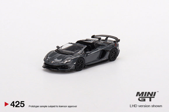 Lamborghini Aventador SVJ Roadster (LHD) (Grigio Telesto) - MINI GT - 1:64