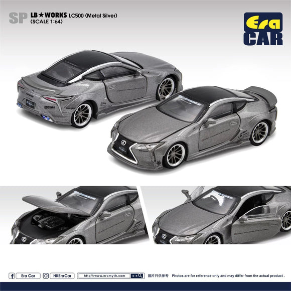 LB WORKS Lexus LC500 (Metal Silver) - ERA CAR - 1:64